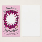 Explosion Card: Jewelry, Cheeky Pink (Front & Back)
