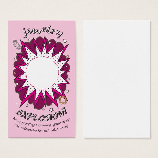 Explosion Card: Jewelry, Cheeky Pink (Front & Back)