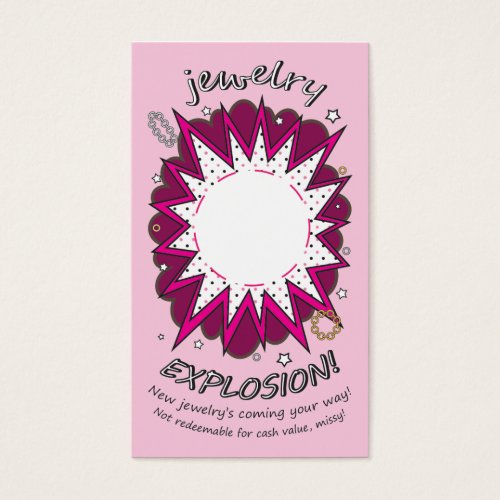 Explosion Card: Jewelry, Cheeky Pink Business Card