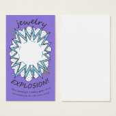 Explosion Card: Jewelry, Icy Purple (Front & Back)