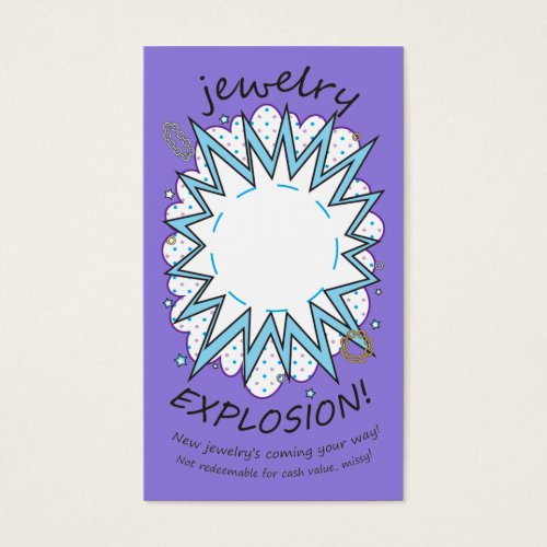 Explosion Card Jewelry Icy Purple
