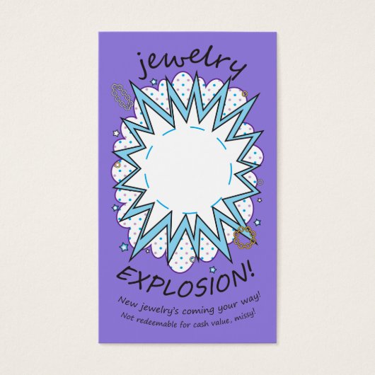 Explosion Card: Jewelry, Icy Purple (Front)