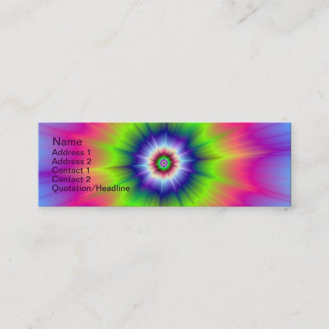 Explosion in Blue Green and Pink Card (Front)