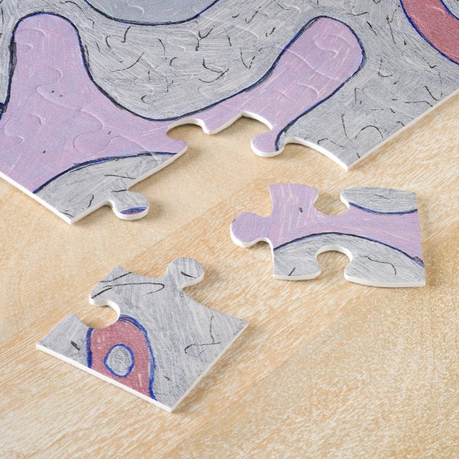 "Explosion in Space" Abstract Art Jigsaw Puzzle (Side)
