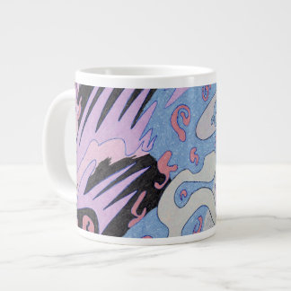 "Explosion in Space" Abstract Art Large Coffee Mug