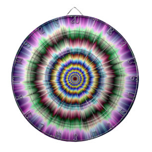 Explosion in Violet Green and Blue Dartboard