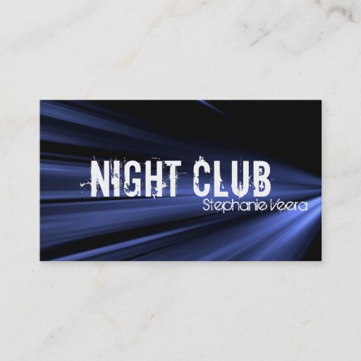 Customizable Explosion Night Club Music Business Card - Blue