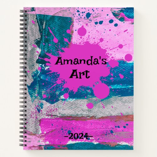 Explosion of Abstract Brushstrokes Sketch Notebook