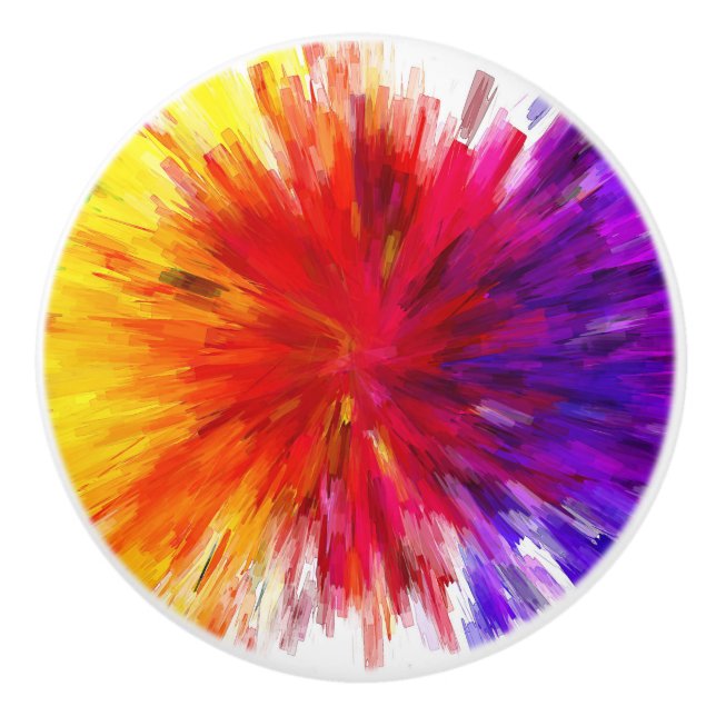 Explosion of Color Ceramic Knob (Front)