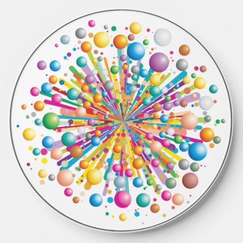 Explosion of Colorful Dots Design Wireless Charger