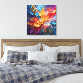 Explosion of Colors: Abstract Art Masterpiece Canvas Print