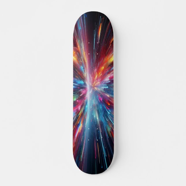 Explosion of Colors pattern Skateboard (Front)