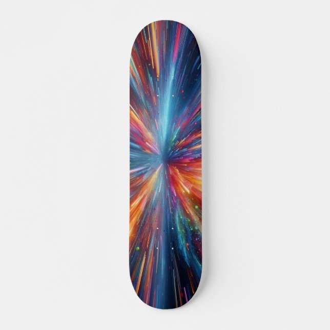 Explosion of Colors pattern Skateboard (Front)