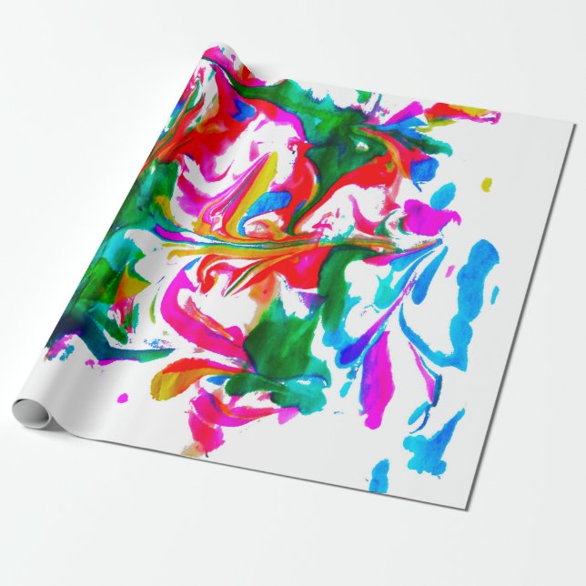 Explosion of colors wrapping paper (Unrolled)