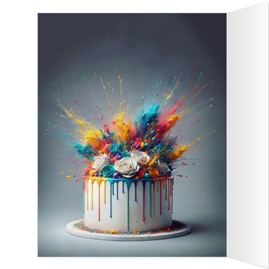 Explosion of Joy – Happy Birthday Cake (Inside (Left))