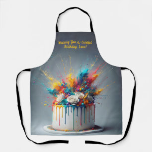 Explosion of Joy – Happy Birthday Cake Apron
