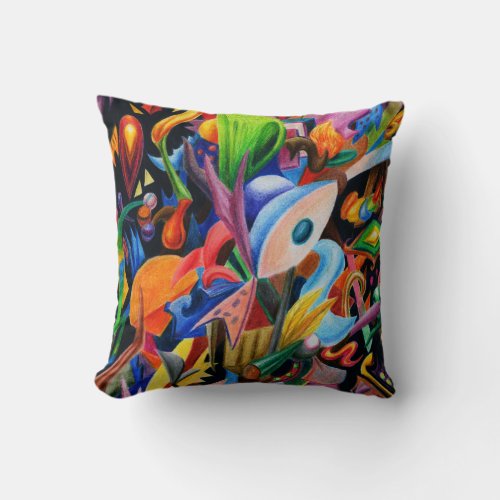 Explosion of Thought Throw Pillow