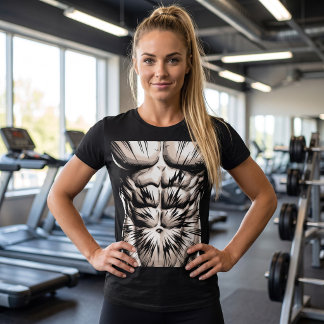 Explosive Anime Ripped Abs Streetwear Art T-Shirt
