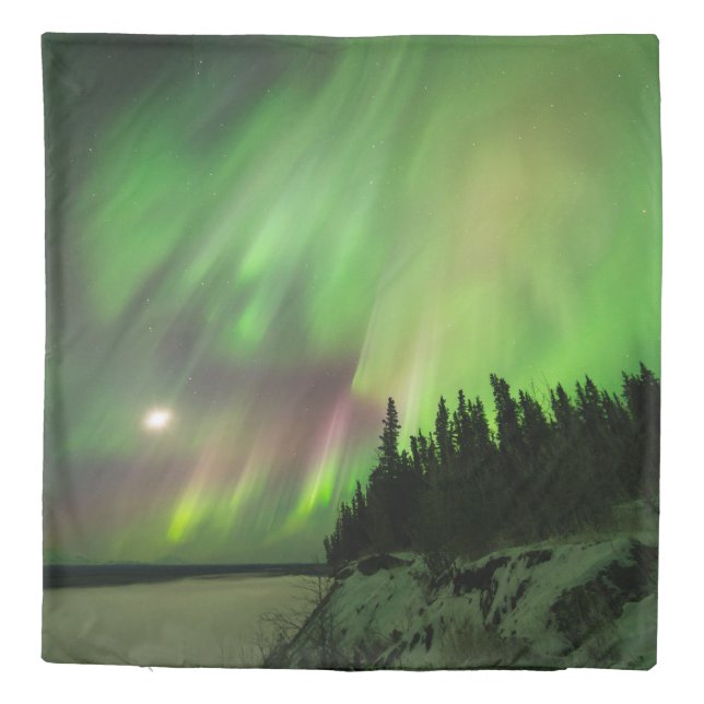 Explosive Aurora Duvet Cover (Back)