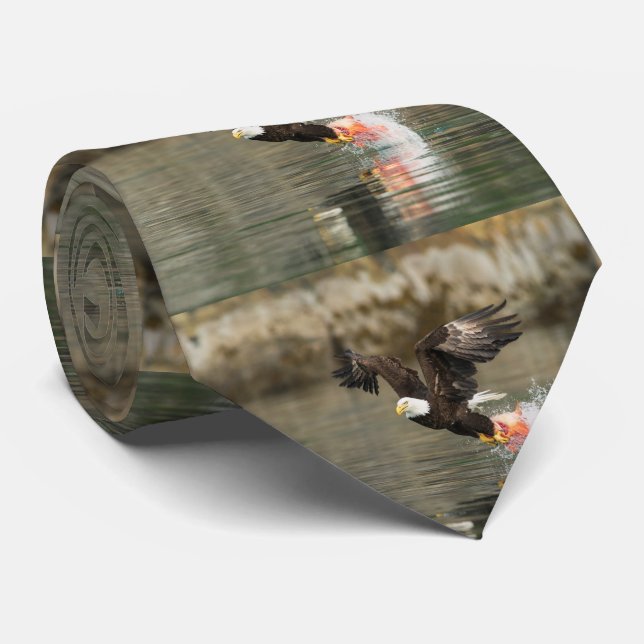 Explosive Bald Eagle Neck Tie (Rolled)