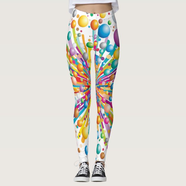 Explosive bubble print funky crazy pattern legging Zazzle