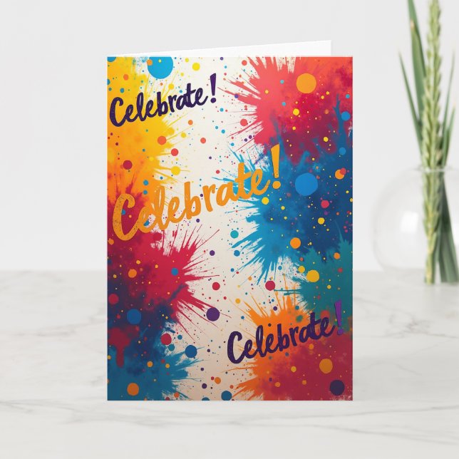 Explosive Colors Birthday Card (Front)