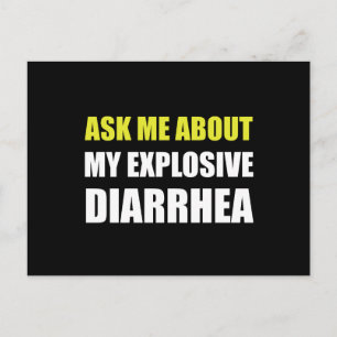 Explosive Diarrhea Postcard