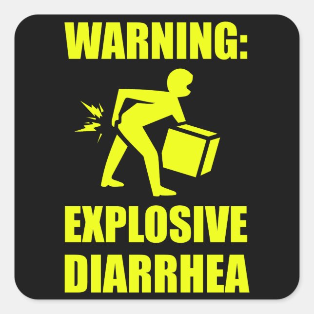 Explosive Diarrhea Square Sticker (Front)