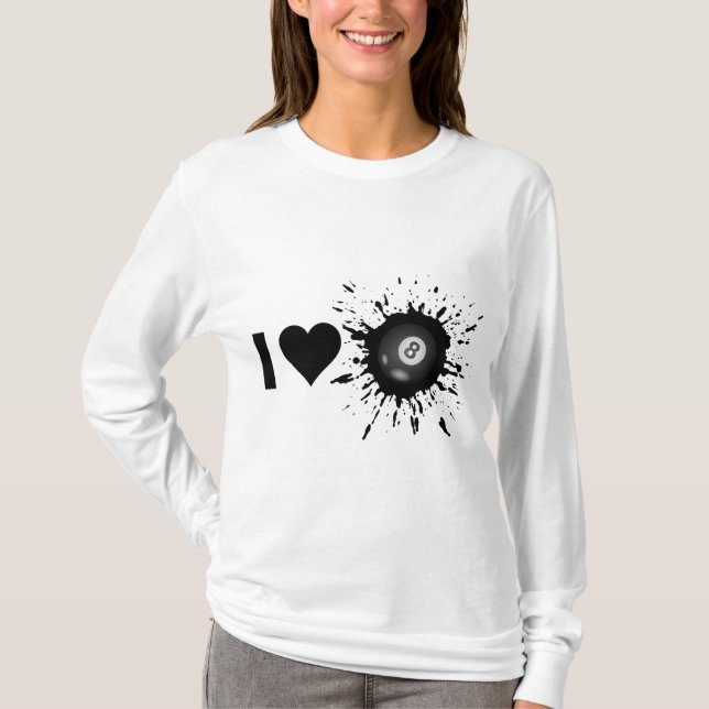 Explosive I Love Billiard T-Shirt (Front)