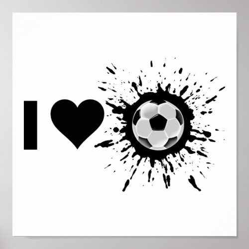 Explosive I Love Soccer Poster