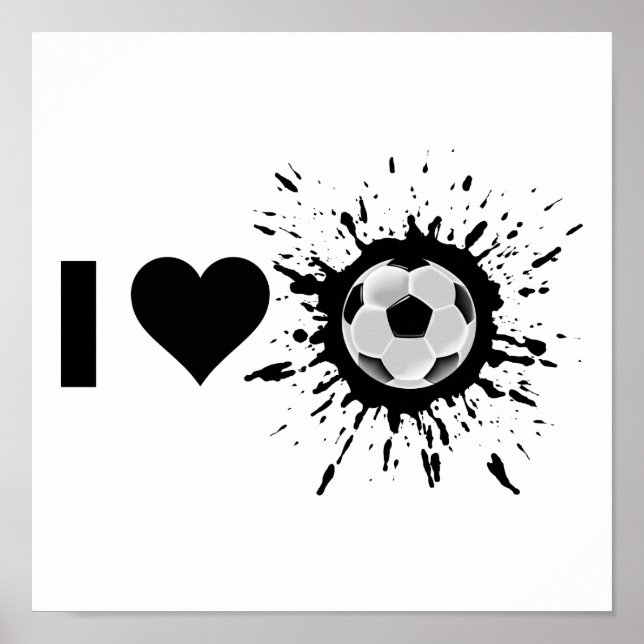 Explosive I Love Soccer Poster (Front)