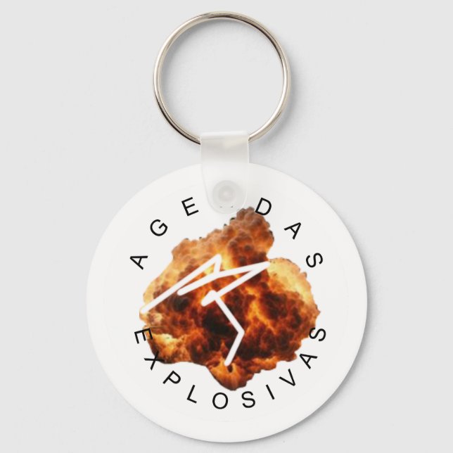 Explosive Iridescent Badge Keychain (Front)