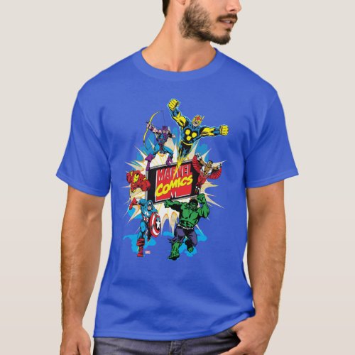 Explosive Marvel Comics Heroes T_Shirt
