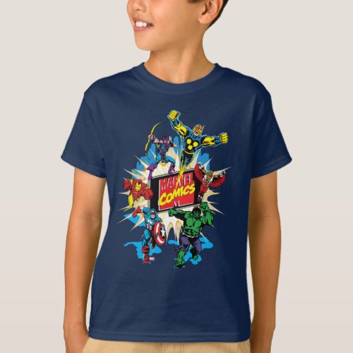 Explosive Marvel Comics Heroes T_Shirt