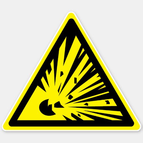 Explosive Material Hazard Symbol Label