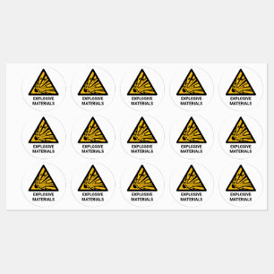Explosive Materials Warning, Explosion Hazard Labels
