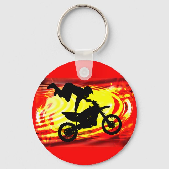 Explosive Motocross Jump Keychain (Front)