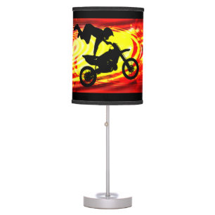 Explosive Motocross Jump Table Lamp