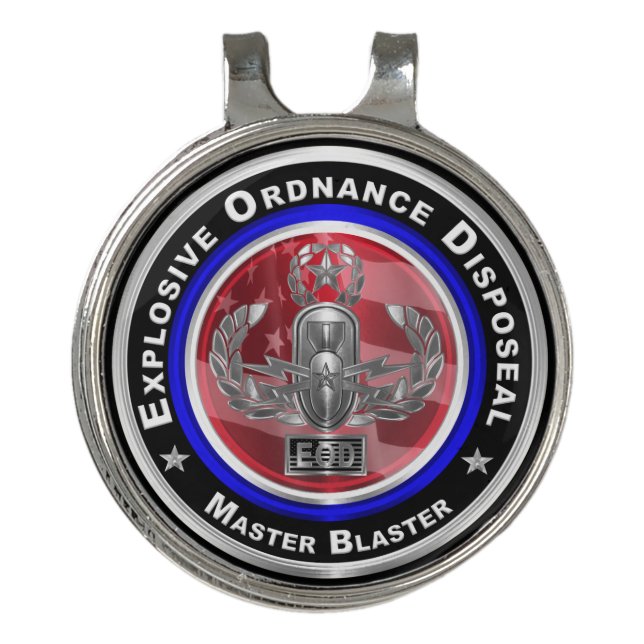 Explosive Ordnance Disposal (EOD)  Golf Hat Clip (Front)