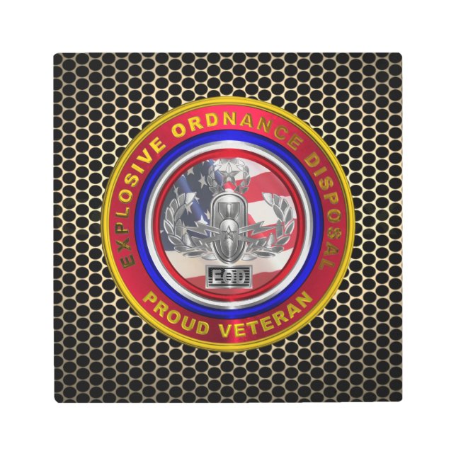 Explosive Ordnance Disposal EOD Metal Print (Front)