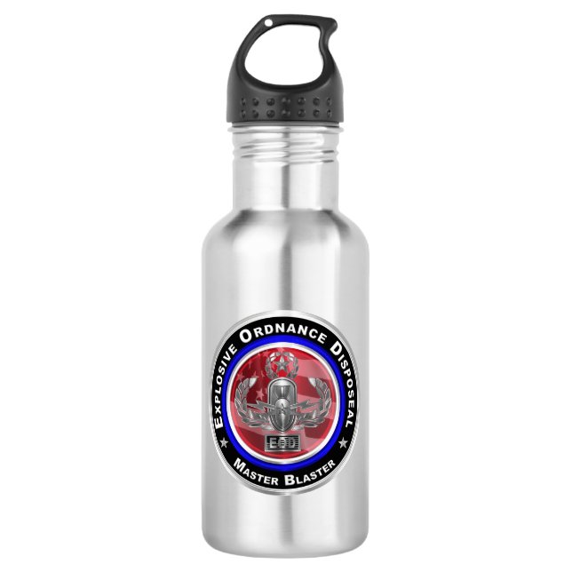 Explosive Ordnance Disposal (EOD)  Stainless Steel Water Bottle (Front)