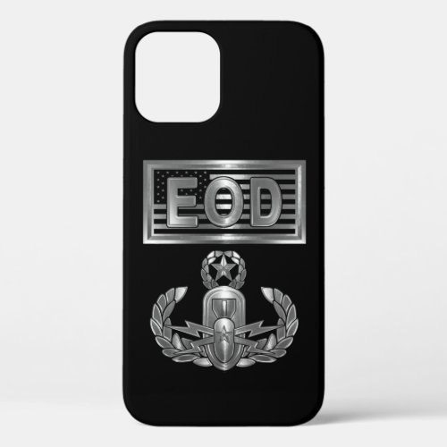 Explosive Ordnance Disposal EOD   USA Flag  iPhone 12 Case