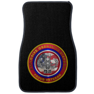 Explosive Ordnance Disposal (EOD) Veteran Car Floor Mat