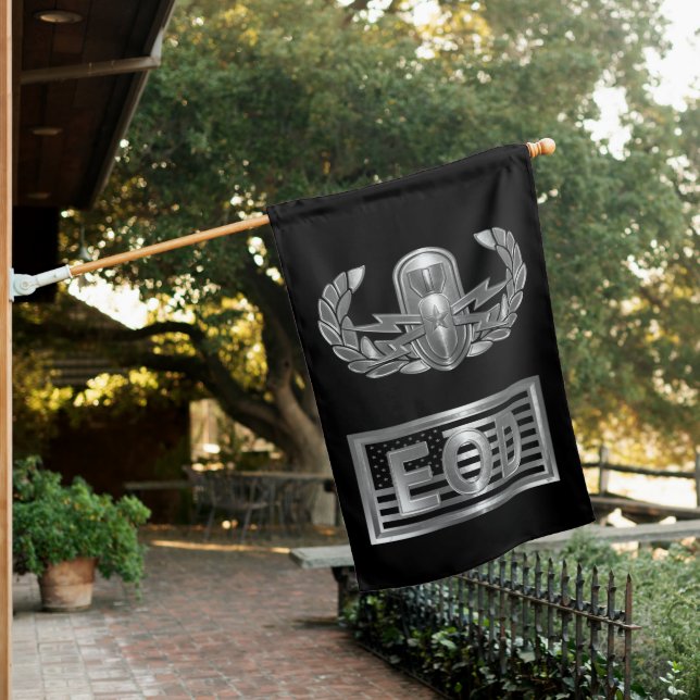 Explosive Ordnance Disposal (EOD) Veteran  House Flag (In SItu)