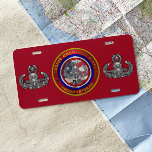 Explosive Ordnance Disposal (EOD) Veteran License Plate