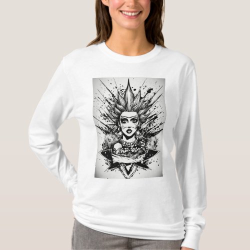  Explosive Punk Style Ignorant Design women T_Shirt