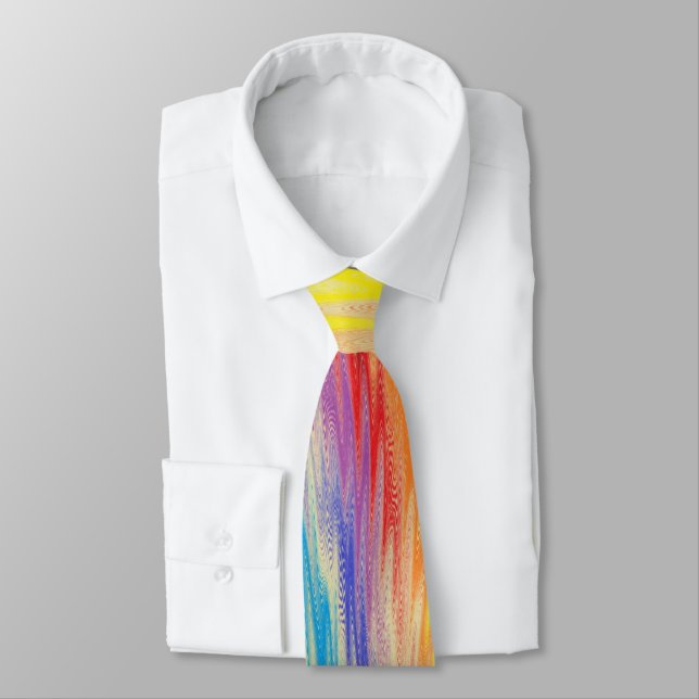 Explosive Rainbow Neck Tie (Tied)