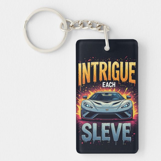 Explosive Sports Car Keychain (Front)