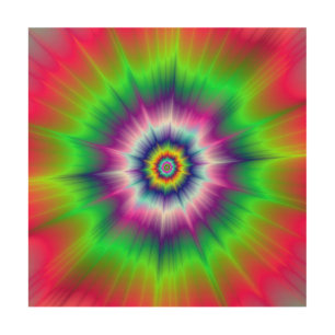 Explosive Tie-Dye Wood Canvas