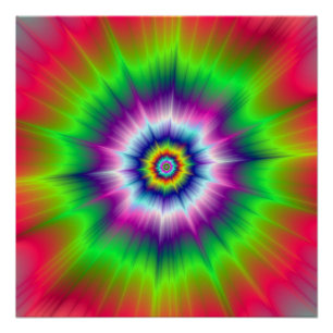 Explosive Tie-Dye Zazzle Perfect Poster